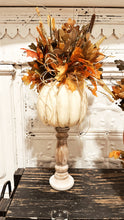 Load image into Gallery viewer, Cream pumpkin floral on stand
