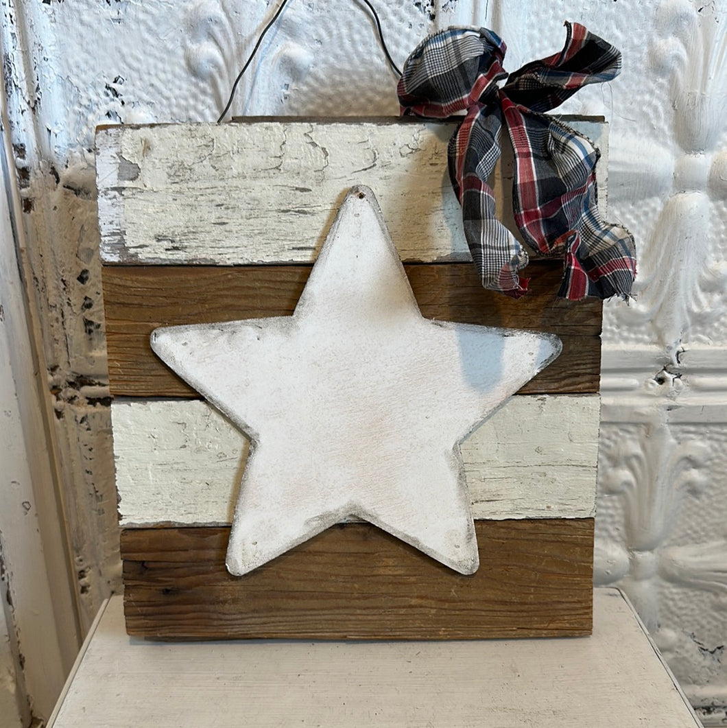 Star on barnwood