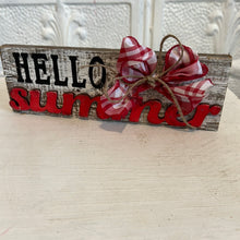 Load image into Gallery viewer, Tiered tray summer sign
