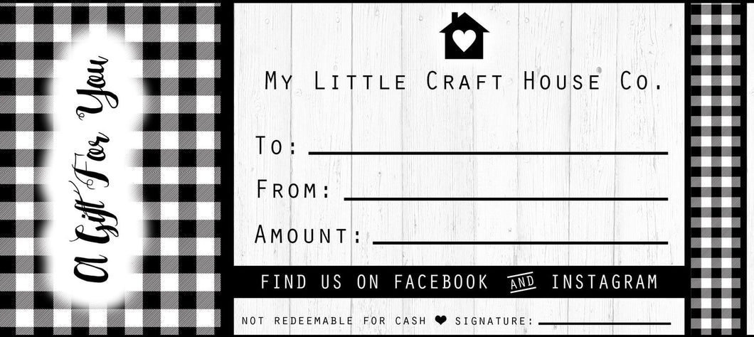 My Little Craft House Company Gift Card