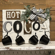 Load image into Gallery viewer, Hot Cocoa sign w/ mugs
