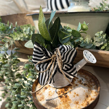 Load image into Gallery viewer, Small tiered tray watering green with greenery
