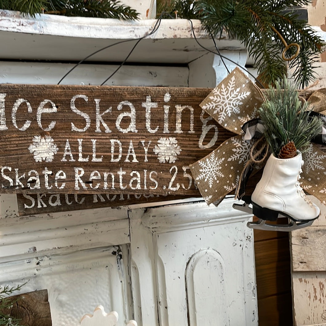 Ice skating sign