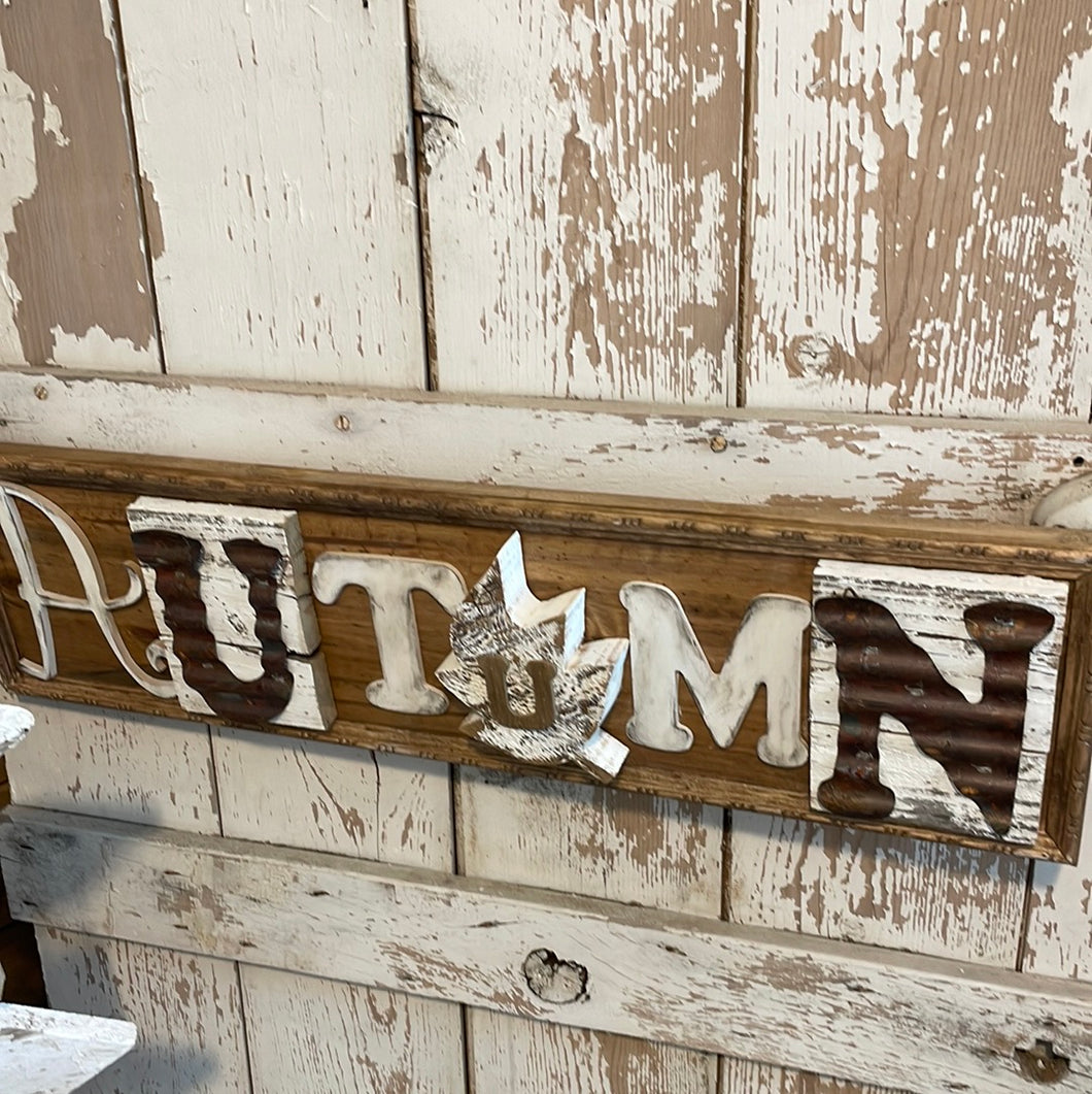 Autumn sign with trim