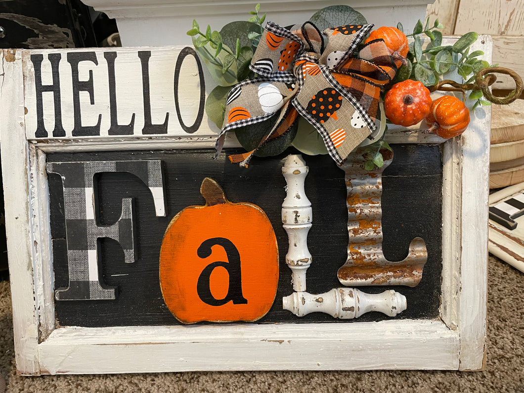 Hello fall sign