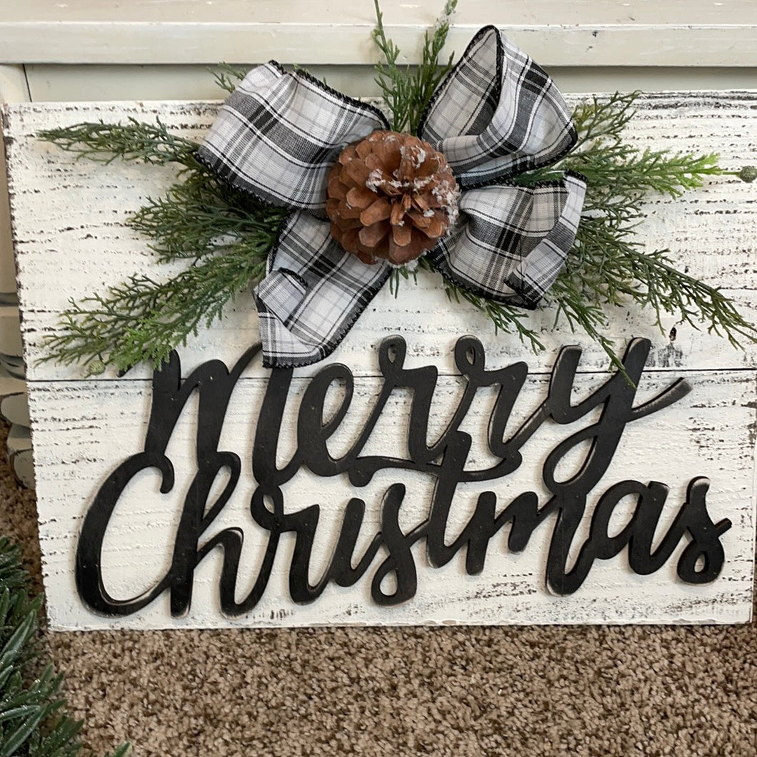 Merry Christmas plaid