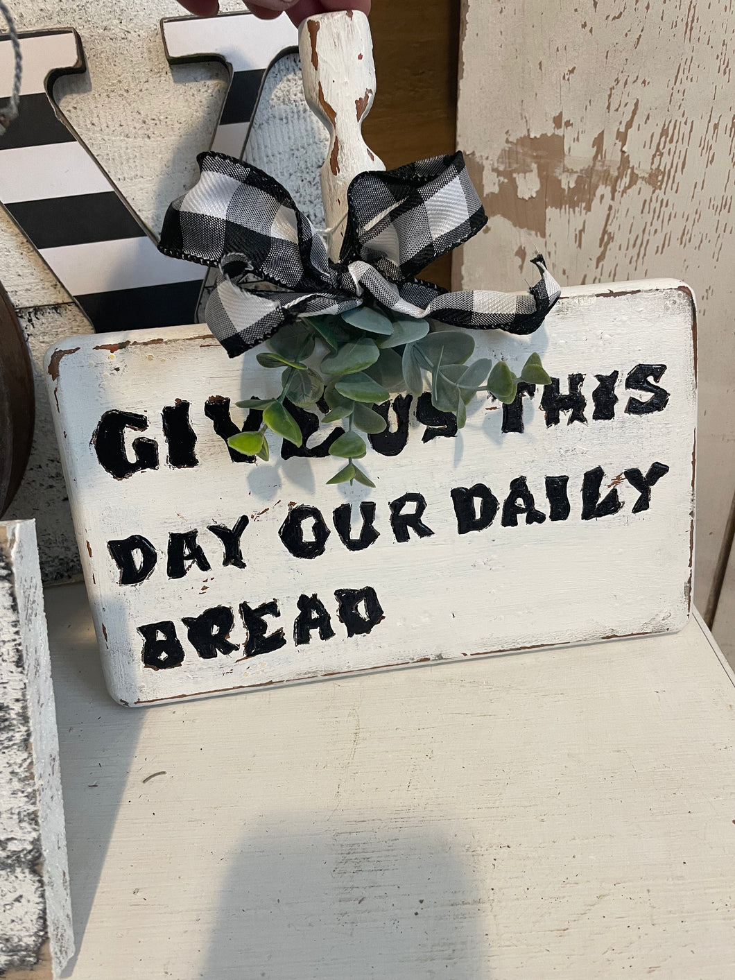 Give us this day our daily bread cutting board
