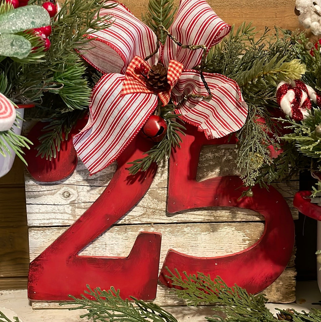 Big red 25 sign