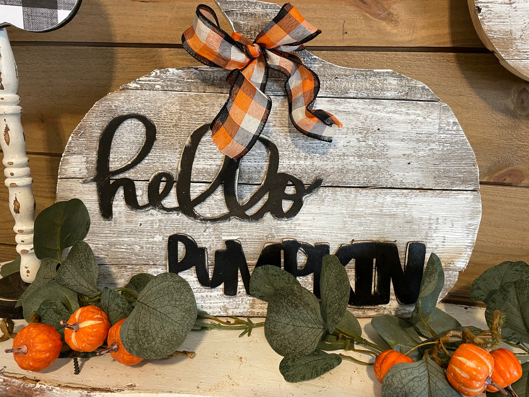 Free standing barnwood pumpkin