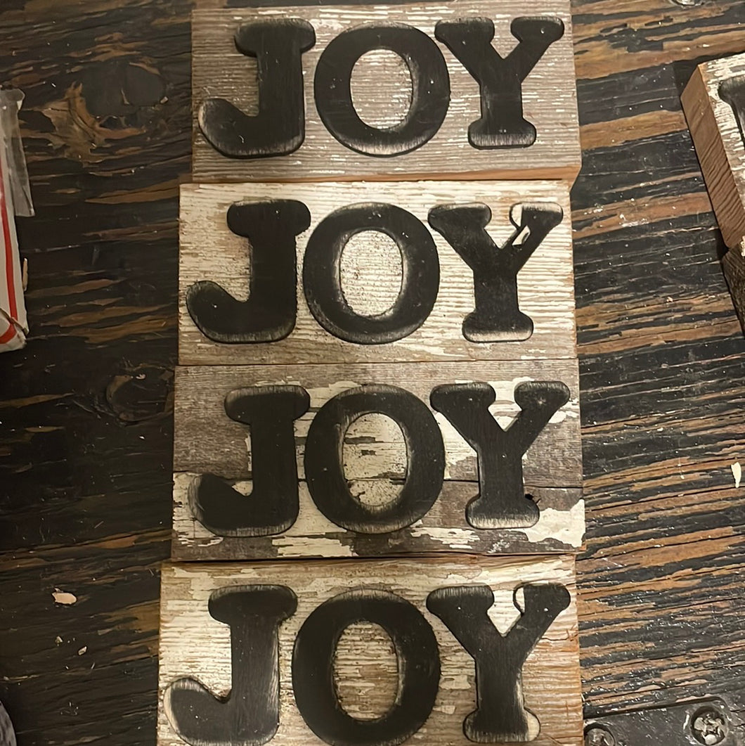 Joy Tiered tray sign