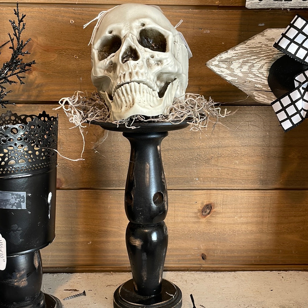 Skull on plate W/ spindle