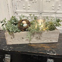 Load image into Gallery viewer, Chippy white box w/ greenery
