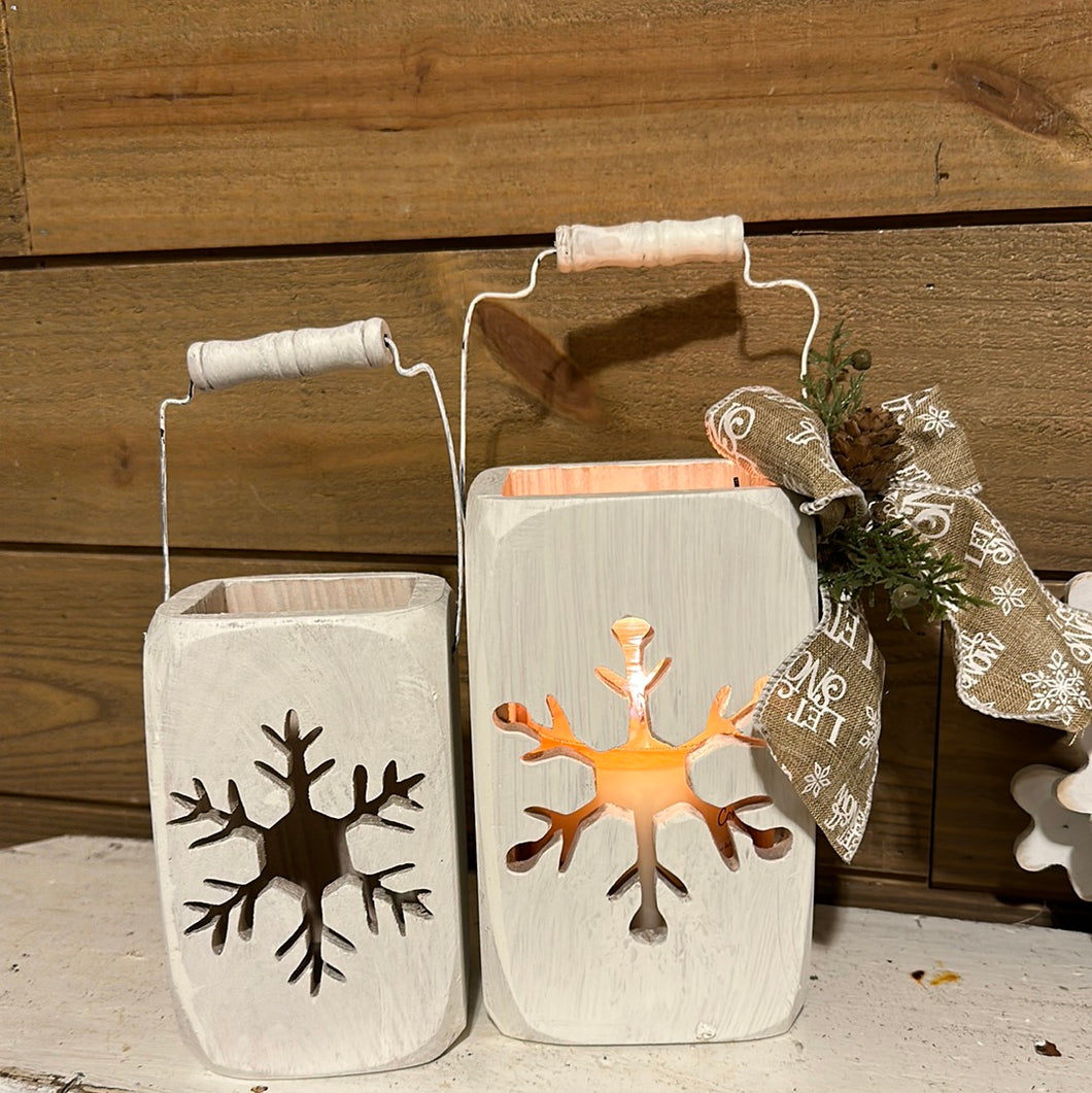 Cute wooden buckets set of 2