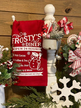 Load image into Gallery viewer, White Towel holder w/towel and antique cup arrangement
