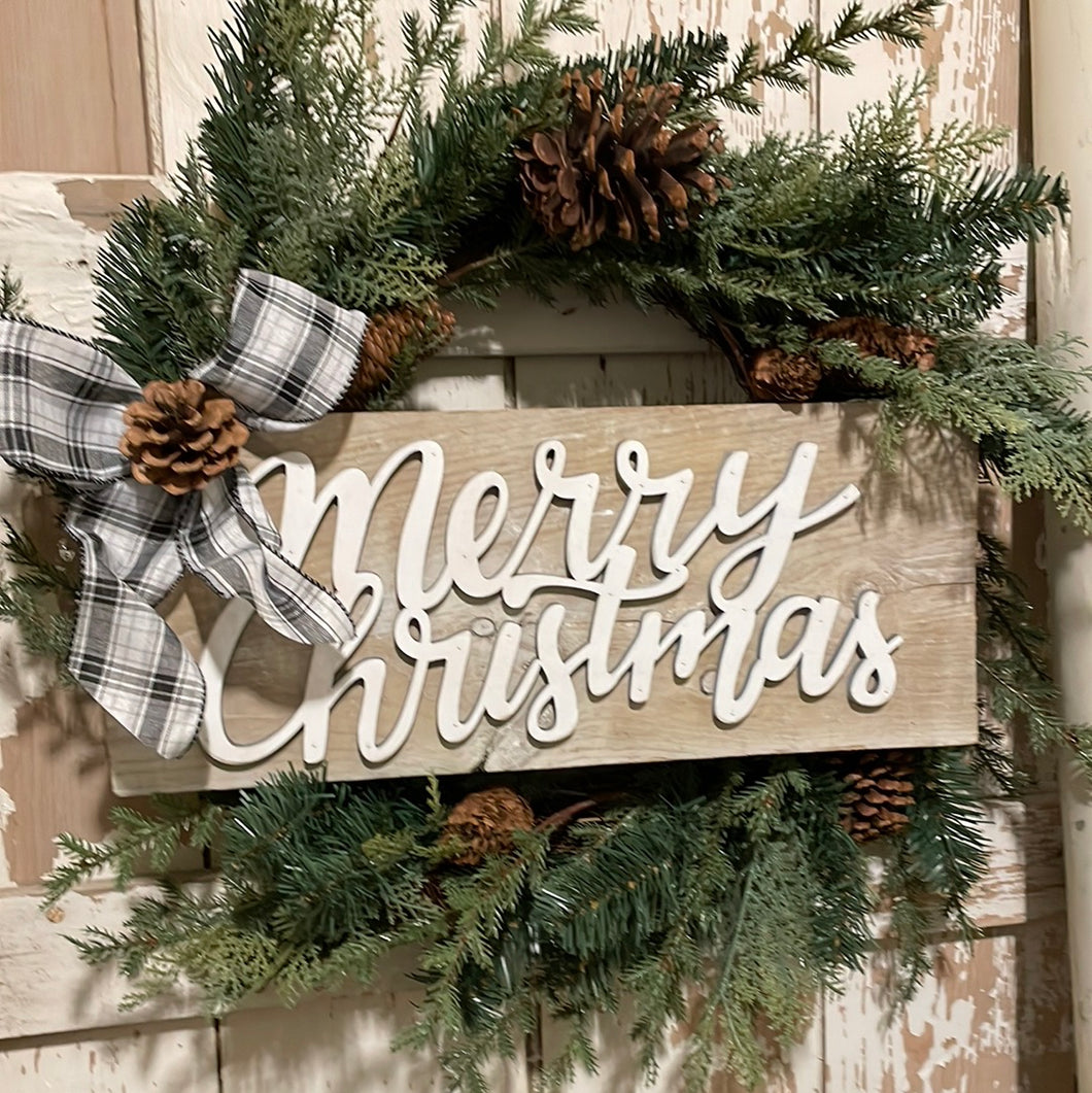 Merry Christmas wreath