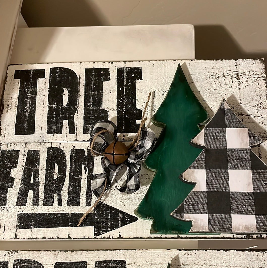 Tree farm sign