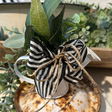 Load image into Gallery viewer, Small tiered tray watering green with greenery
