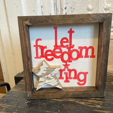 Load image into Gallery viewer, Let freedom ring signs with our handcut chippy star
