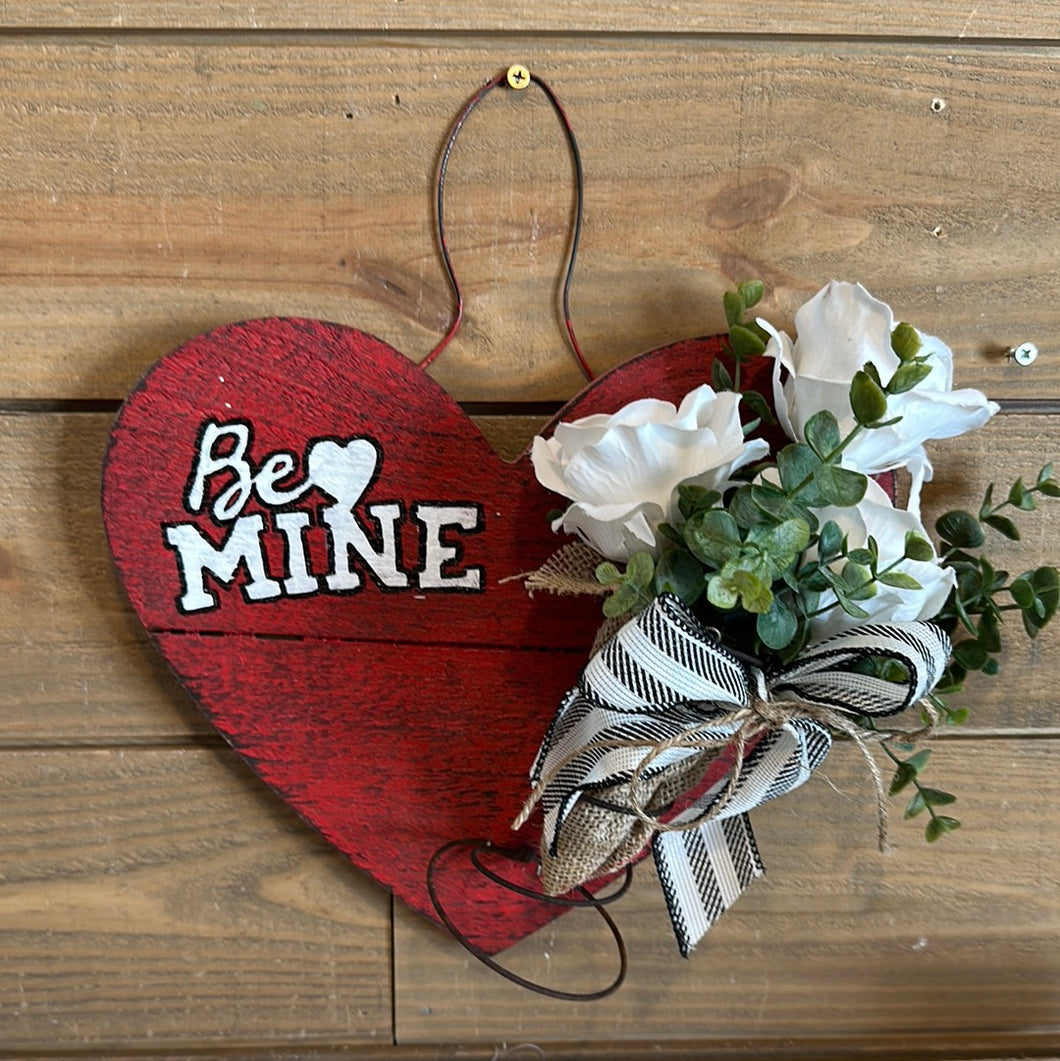 Distressed heart, with spring full of greenery