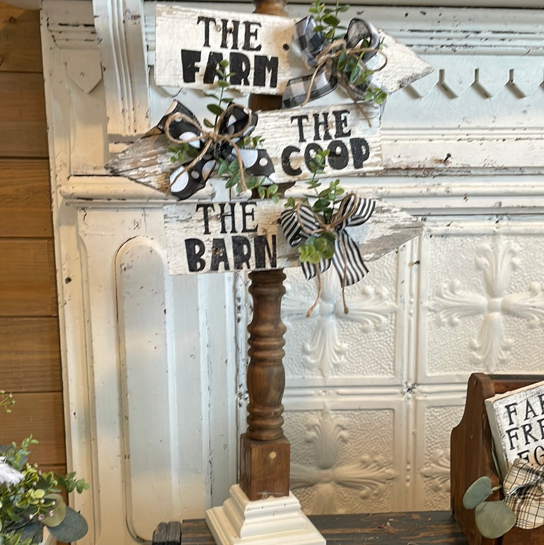 The farm,the coop, the barn spindle
