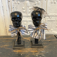 Load image into Gallery viewer, Skeleton head set of 2on spindles
