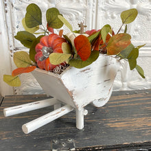 Load image into Gallery viewer, Wheelbarrow pumpkin arrangement
