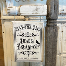 Load image into Gallery viewer, Dead and breakfast post with sign
