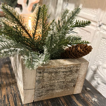 Load image into Gallery viewer, Chippy white wood centerpiece
