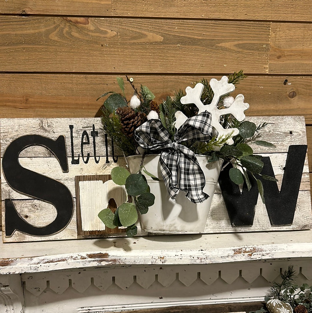 Let it Snow on chippy white