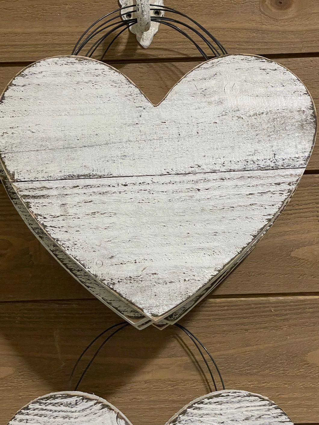 White distressed heart