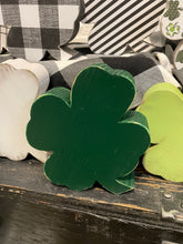 Load image into Gallery viewer, Handmade freestanding shamrocks
