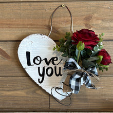Load image into Gallery viewer, Distressed heart, with spring full of greenery
