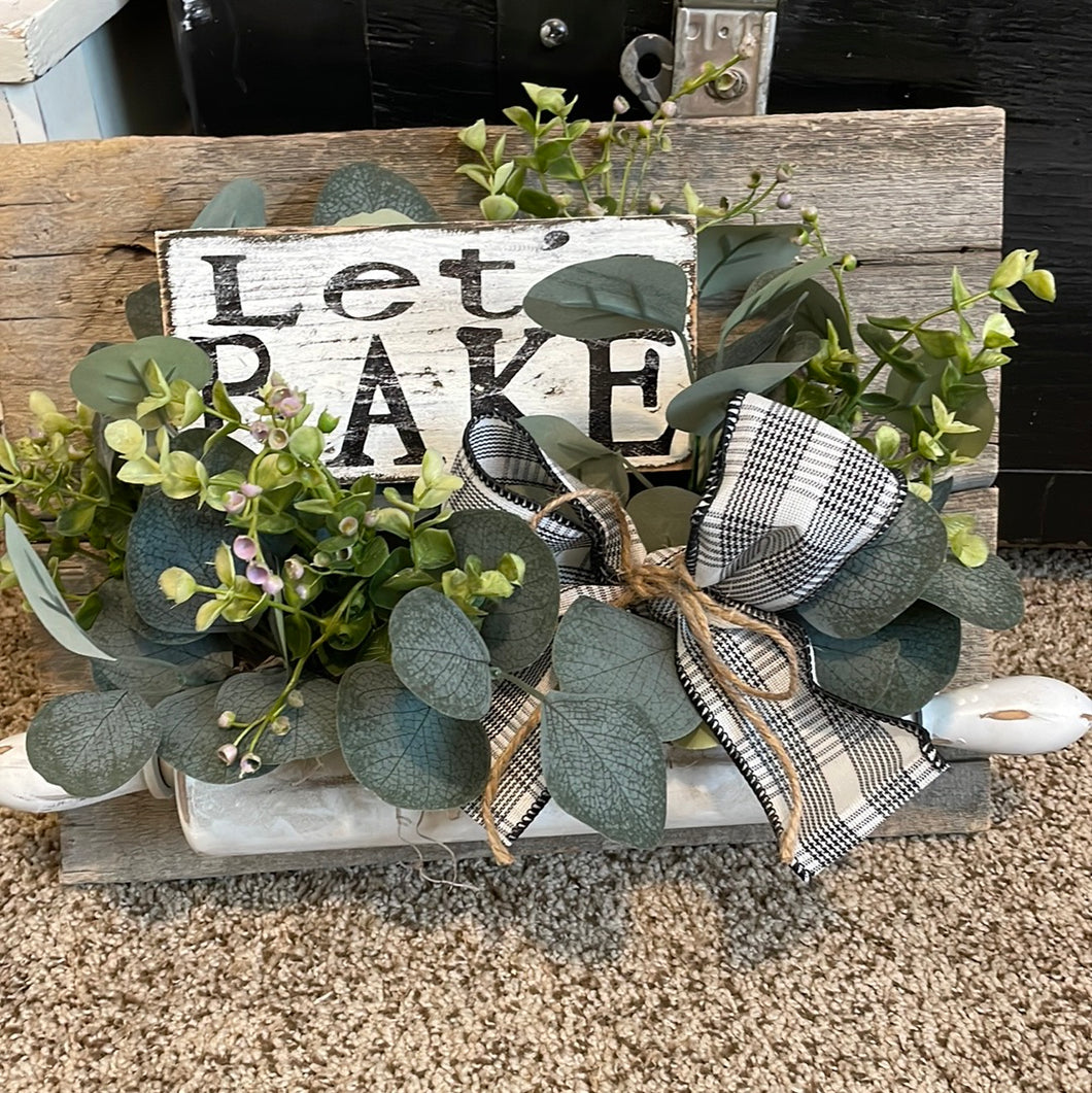 Let’s Bake rolling pin sign