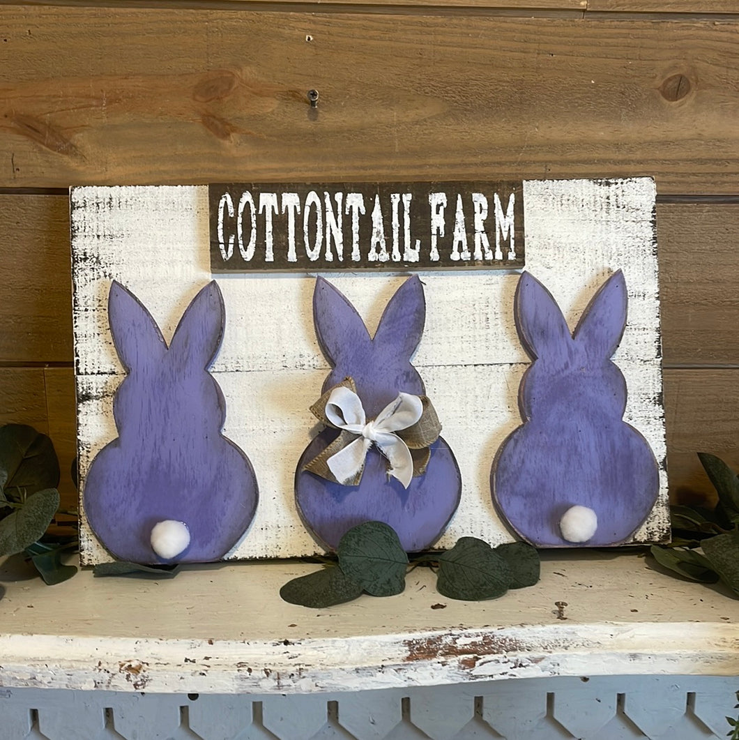 Cottontail farm sign
