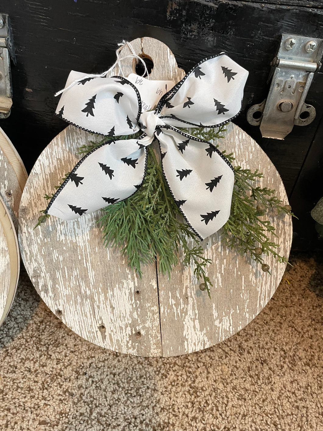 Large chippy white ornament