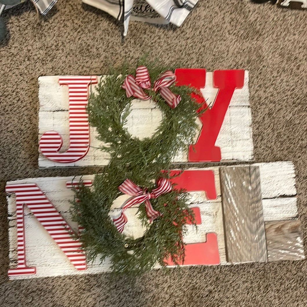 Joy/Noel sign sign