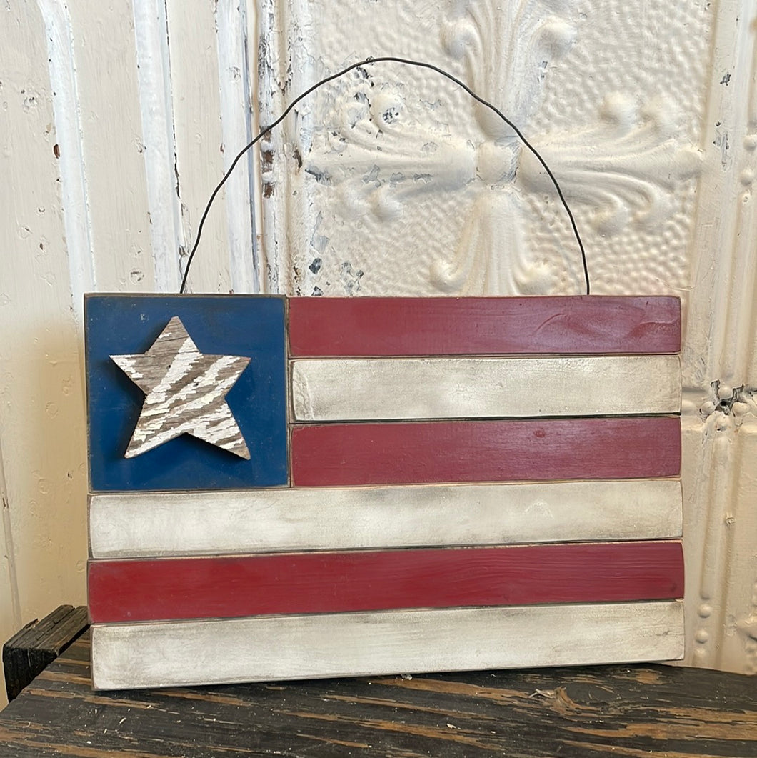 Flag with chippy white stars