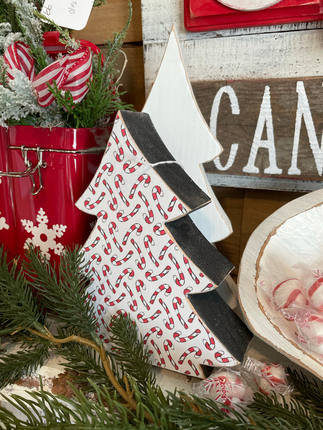Set of 2 candy cane tree