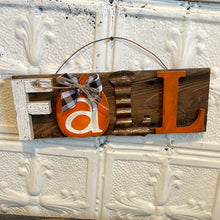 Load image into Gallery viewer, Small fall sign orange pumpkin
