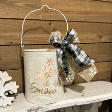 Load image into Gallery viewer, Let it Snow metal bucket
