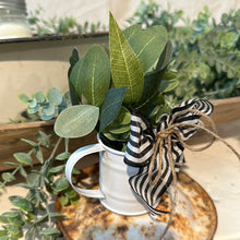 Load image into Gallery viewer, Small tiered tray watering green with greenery
