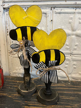 Load image into Gallery viewer, Set of 2 Bee spindles
