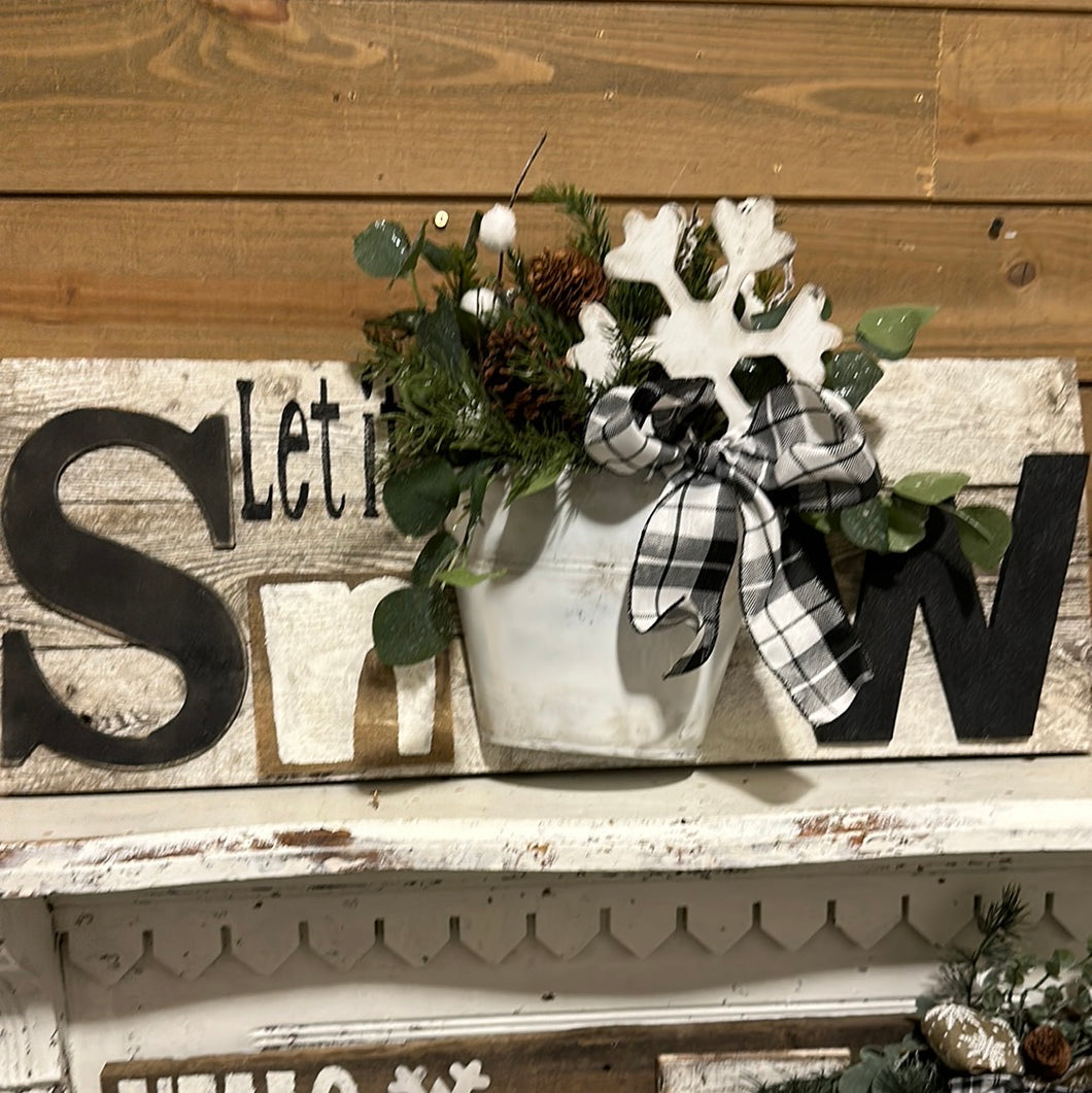 Let it Snow on chippy white
