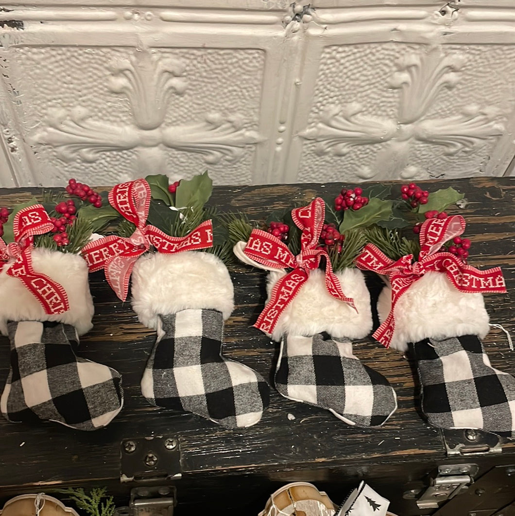 Mini stockings plaid