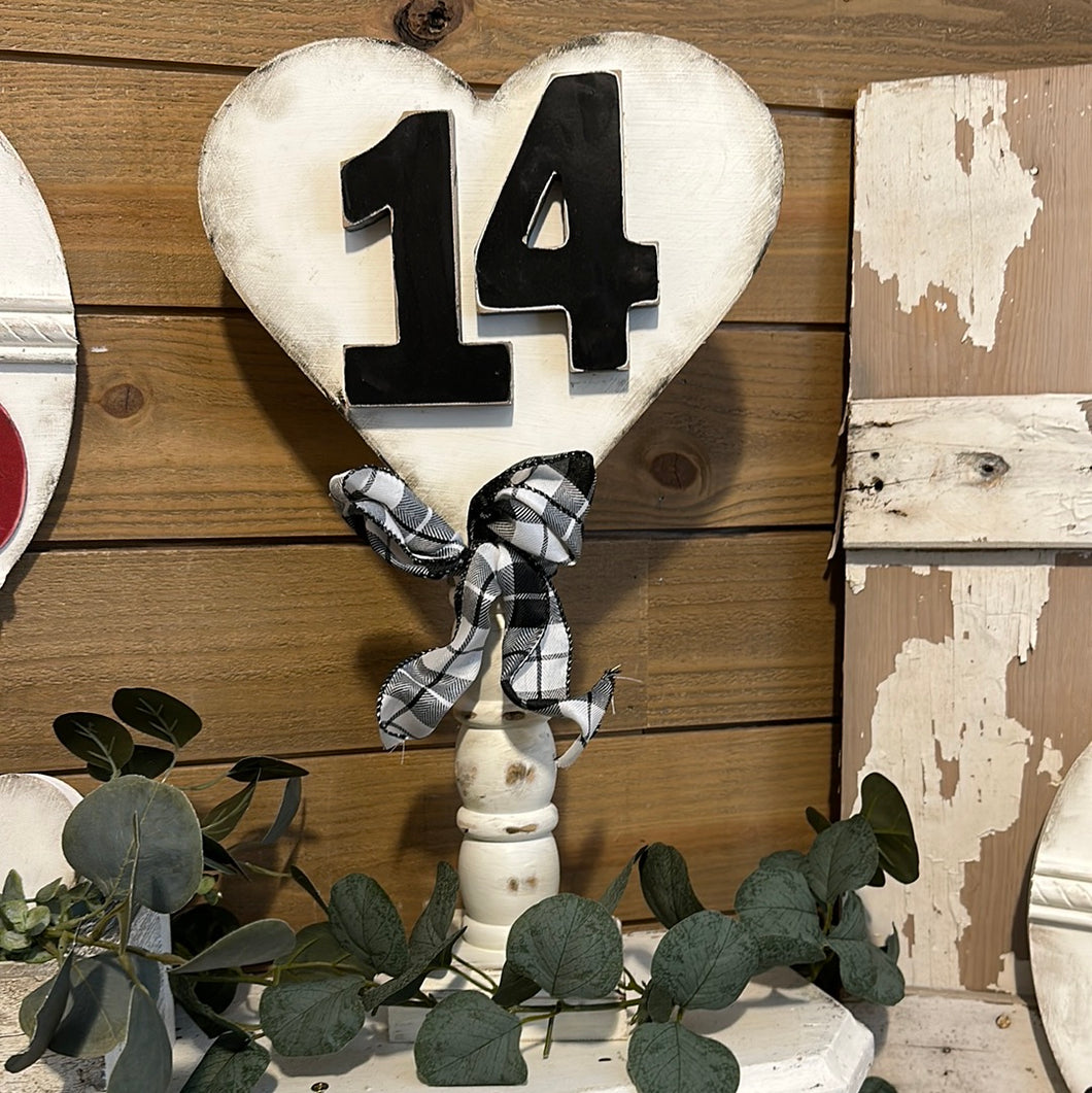 14 heart on Spindle
