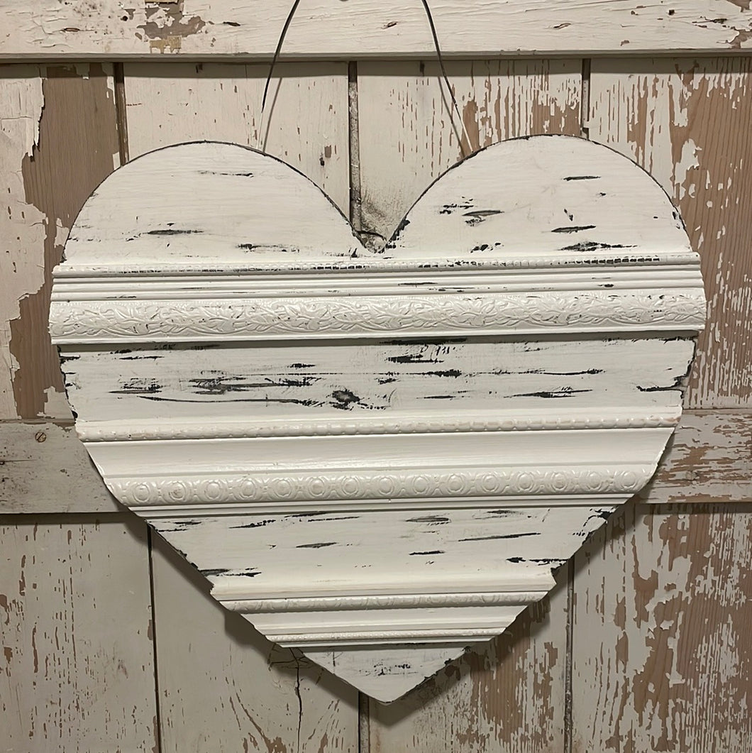 Oversized white heart