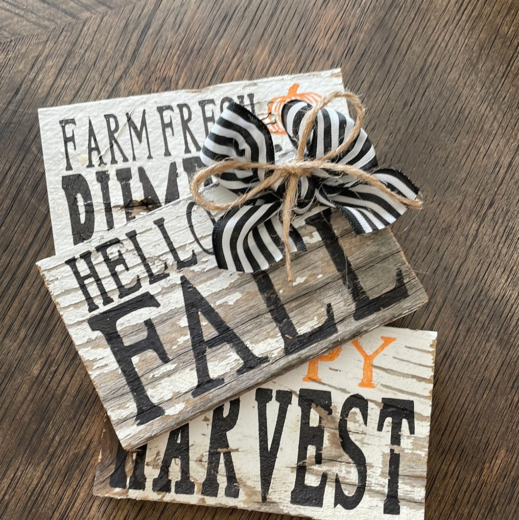 Fall tiered tray set of 3