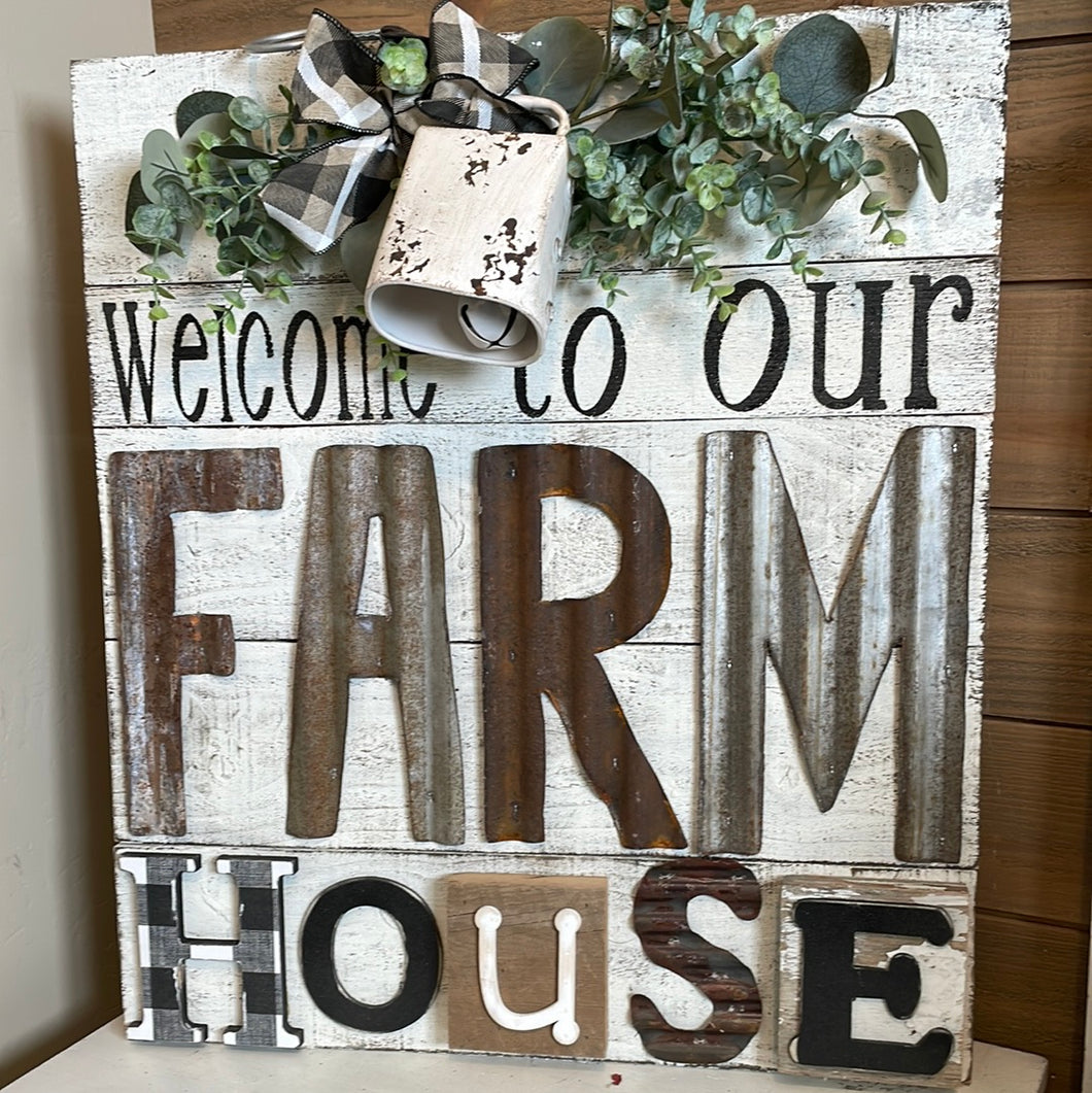 Oversized farmhouse sign