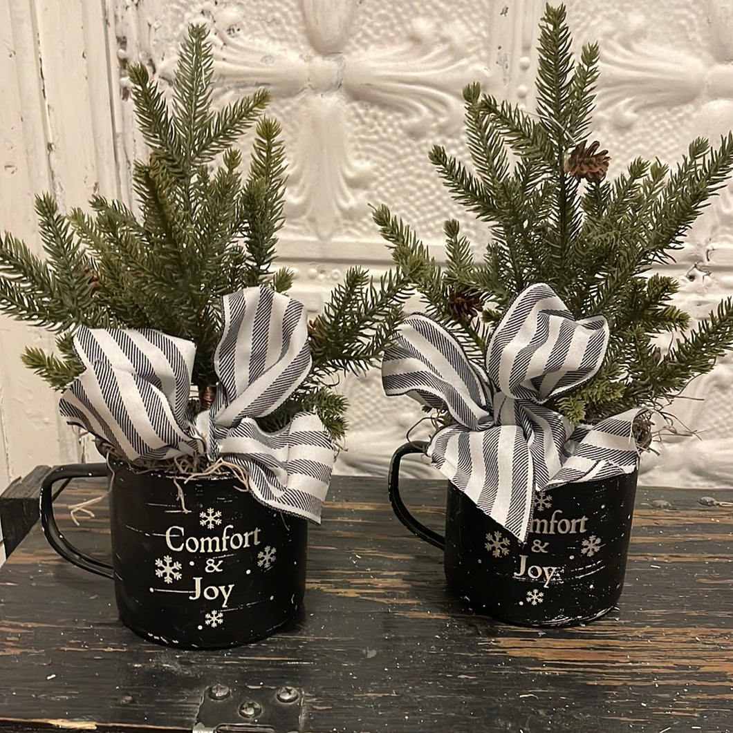 Trees in mug